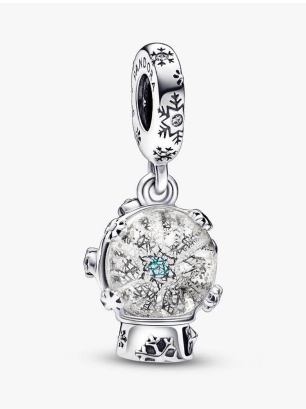 Pandora Snowflake Snow Globe Dangle Charm